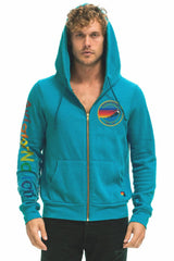 AVIATOR NATION VAIL ZIP HOODIE - TEAL Hoodie Aviator Nation