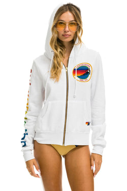 AVIATOR NATION VAIL ZIP HOODIE - WHITE Hoodie Aviator Nation