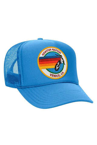 AVIATOR NATION VENICE TRUCKER HAT HATS Aviator Nation OS LIGHT BLUE
