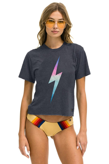 BOLT BOYFRIEND TEE - RAINBOW PINK Boyfriend Tee Aviator Nation