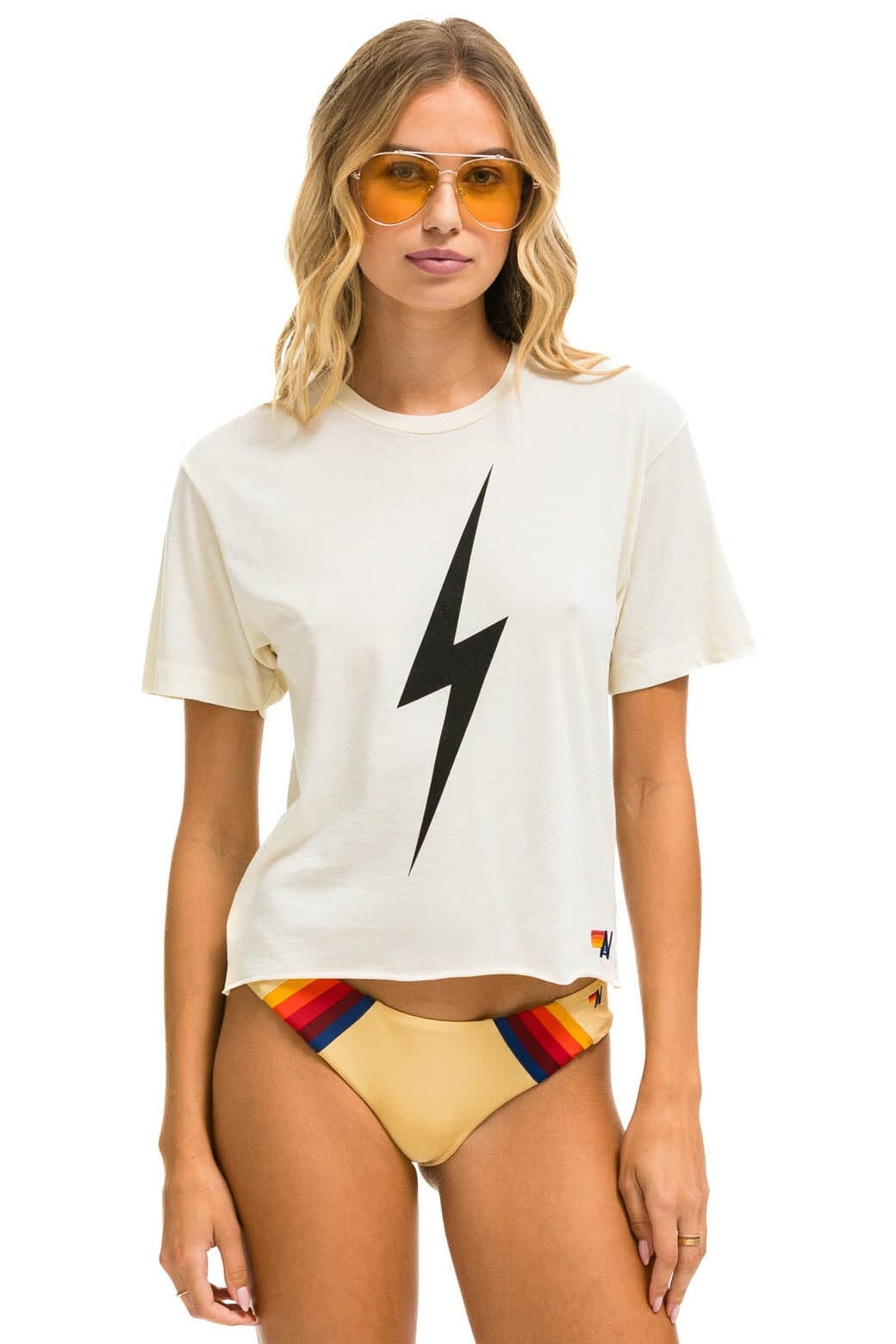 BOLT BOYFRIEND TEE - VINTAGE WHITE Boyfriend Tee Aviator Nation