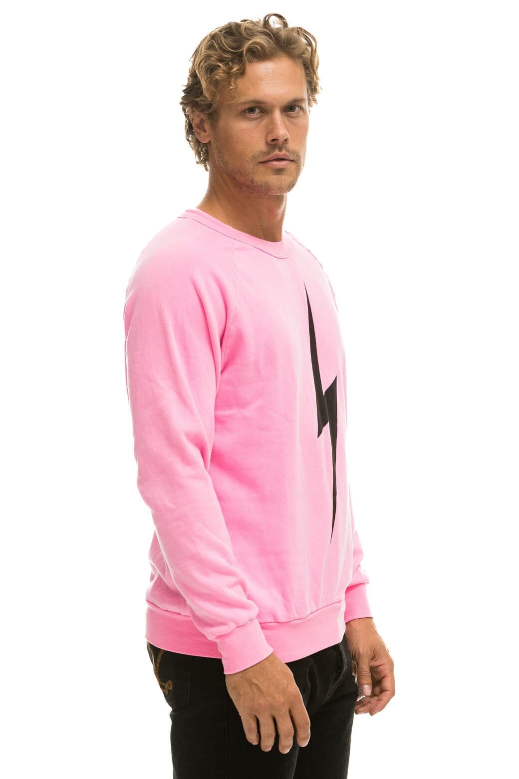BOLT CREW SWEATSHIRT - NEON PINK Sweatshirt Aviator Nation