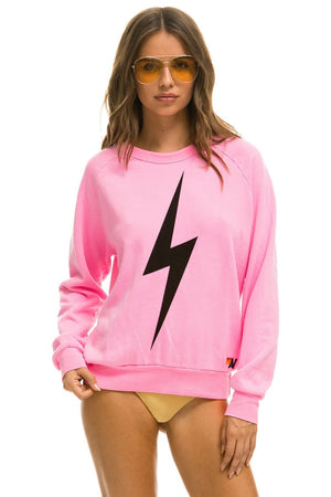 BOLT CREW SWEATSHIRT - NEON PINK
