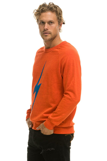 BOLT CREW SWEATSHIRT - ORANGE // BLUE SALE Aviator Nation