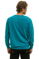 BOLT CREW SWEATSHIRT - TEAL // NEON YELLOW Sweatshirt Aviator Nation