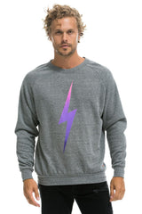 BOLT FADE SWEATSHIRT - HEATHER GREY // PINK PURPLE Sweatshirt Aviator Nation