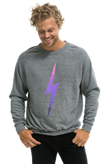 BOLT FADE SWEATSHIRT - HEATHER GREY // PINK PURPLE Sweatshirt Aviator Nation