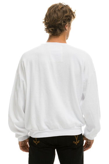 BOLT RELAXED CREW SWEATSHIRT - WHITE // BLACK Sweatshirt Aviator Nation