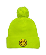BOLT SMILEY POM POM RIB BEANIE Beanie Aviator Nation RYL