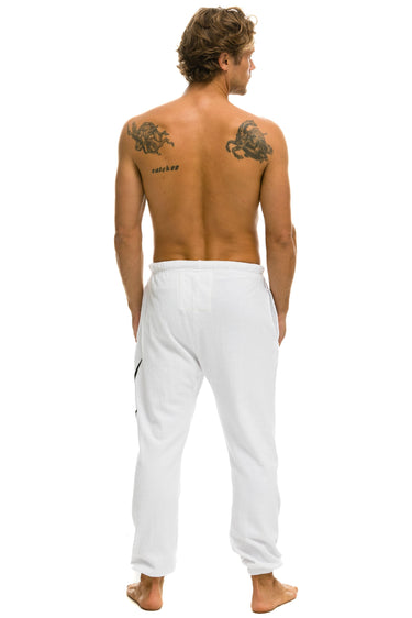 BOLT STITCH SWEATPANTS - WHITE // BLACK Mens Sweatpants Aviator Nation