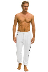 BOLT STITCH SWEATPANTS - WHITE // BLACK Mens Sweatpants Aviator Nation