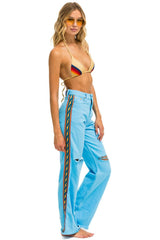 BOLT STRIPE HI RISE WIDE-LEG GYPSY JEAN - SKY Women's Jeans Aviator Nation