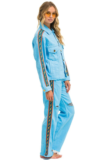 BOLT STRIPE HI RISE WIDE-LEG GYPSY JEAN - SKY Women's Jeans Aviator Nation