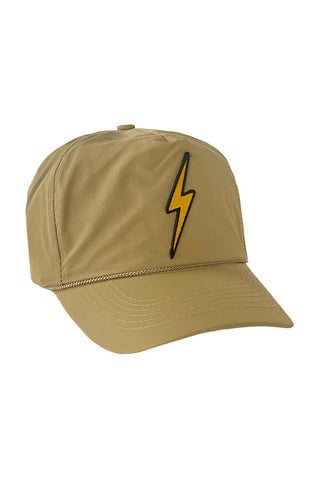 BOLT VINTAGE NYLON TRUCKER HAT HATS Aviator Nation KHAKI