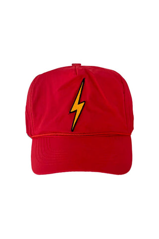 BOLT VINTAGE NYLON TRUCKER HAT HATS Aviator Nation RED