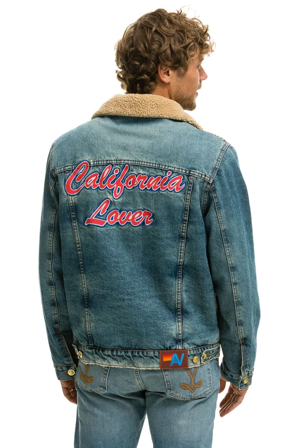 CALI LOVER RANCH SHERPA DENIM JACKET - VINTAGE Denim Jacket Aviator Nation