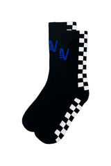 CHECKERED SOCK - BLACK // WHITE SOCKS Aviator Nation