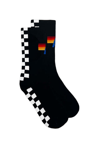 CHECKERED SOCK - BLACK // WHITE SOCKS Aviator Nation