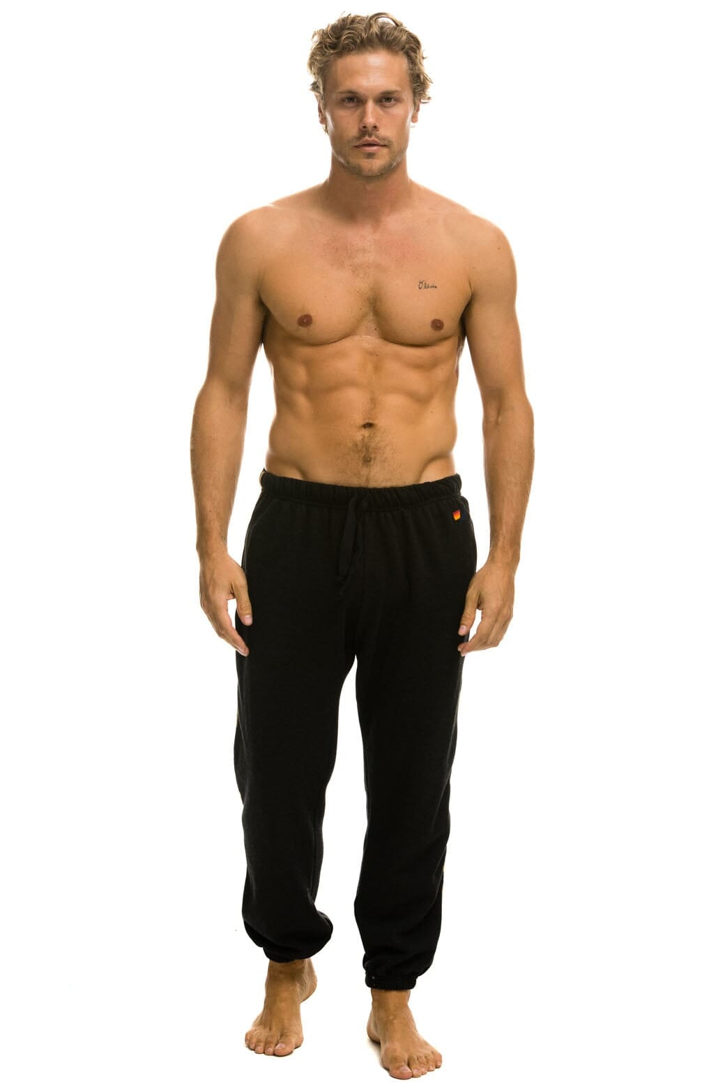 CHEETAH STRIPE MEN'S SWEATPANTS - BLACK // CHEETAH Men's Sweatpants Aviator Nation