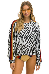 CLASSIC RELAXED FIT CREW SWEATSHIRT - ZEBRA Sweatshirt Aviator Nation
