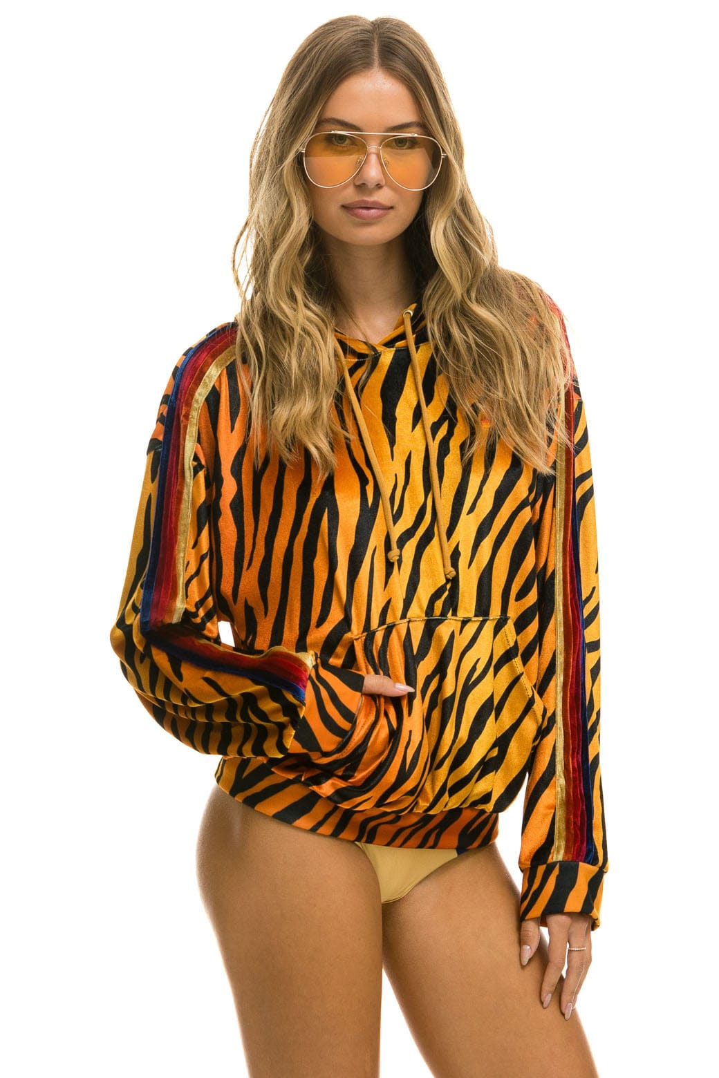 CLASSIC VELVET RELAXED PULLOVER HOODIE - TIGER Hoodie Aviator Nation