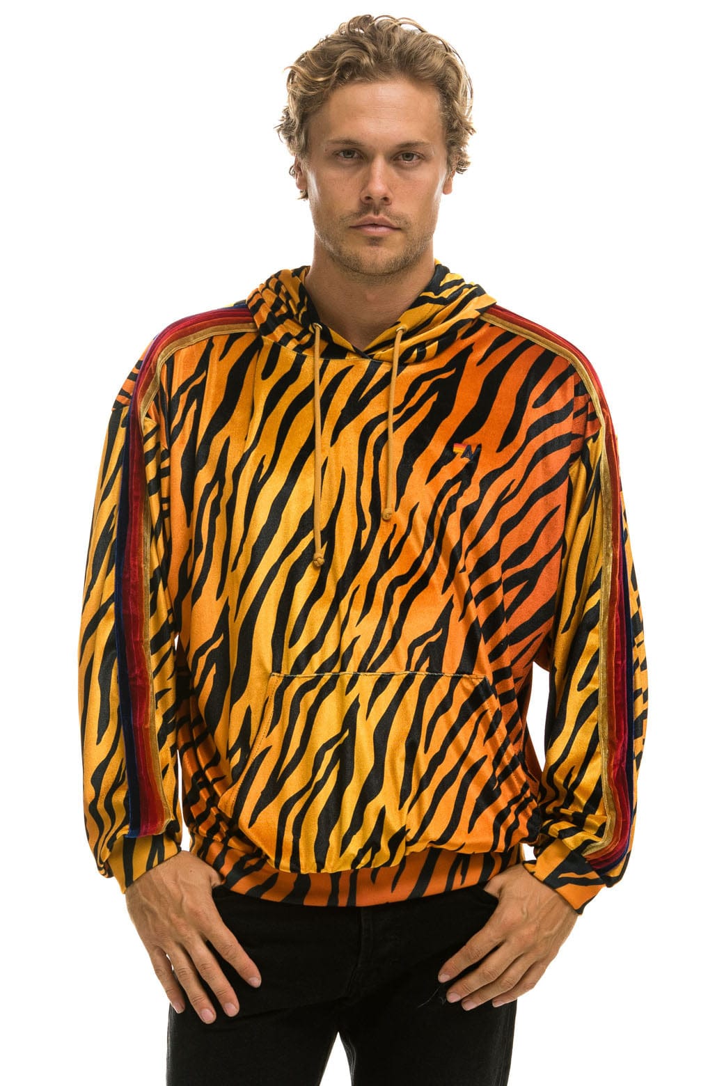 CLASSIC VELVET RELAXED PULLOVER HOODIE - TIGER Hoodie Aviator Nation