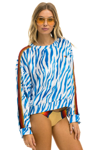 CLASSIC VELVET RELAXED SWEATSHIRT - BLUE TIGER Sweatshirt Aviator Nation