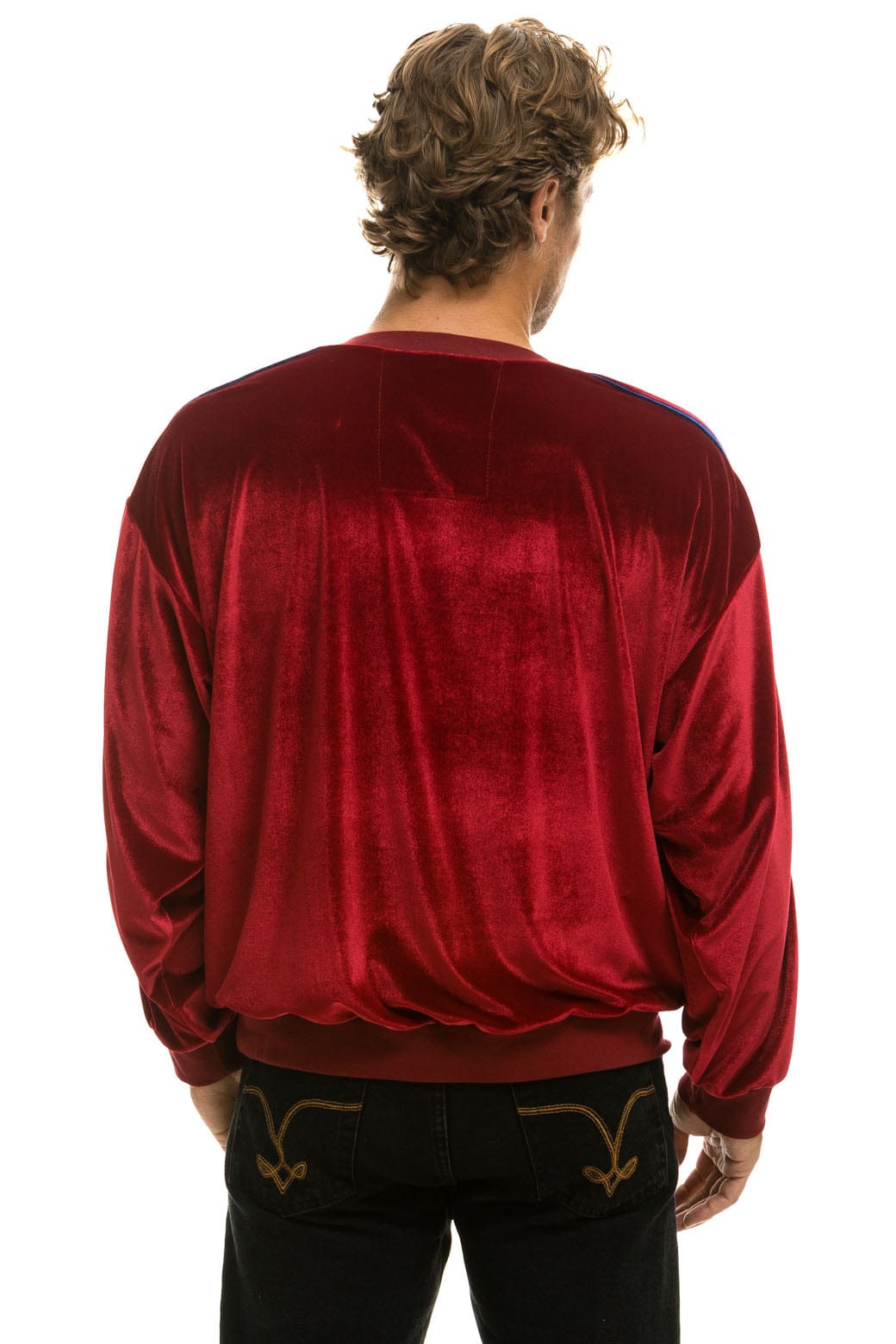 CLASSIC VELVET RELAXED SWEATSHIRT - RED Sweatshirt Aviator Nation