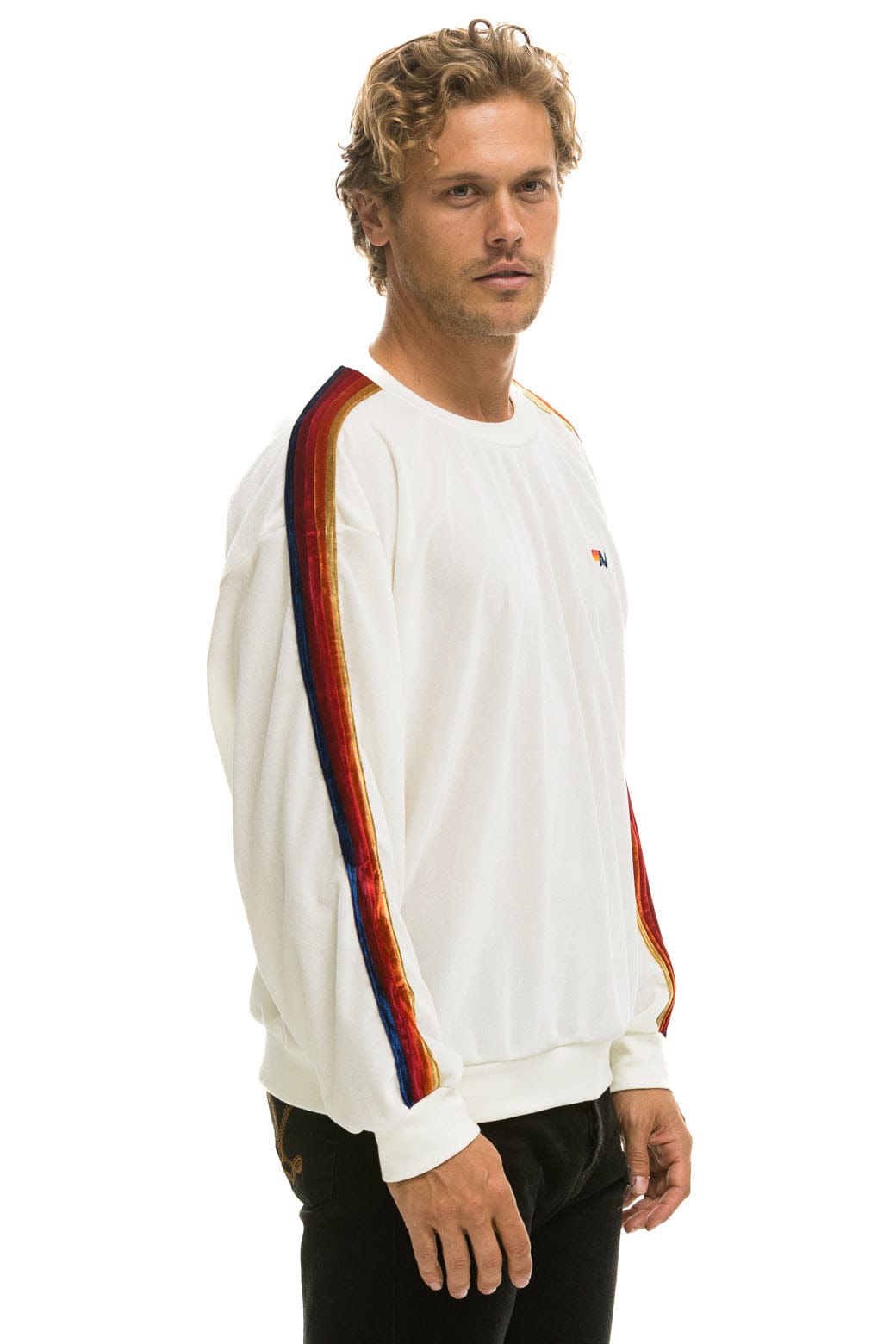 CLASSIC VELVET RELAXED SWEATSHIRT - VINTAGE WHITE Sweatshirt Aviator Nation