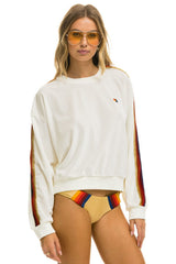 CLASSIC VELVET RELAXED SWEATSHIRT - VINTAGE WHITE Sweatshirt Aviator Nation