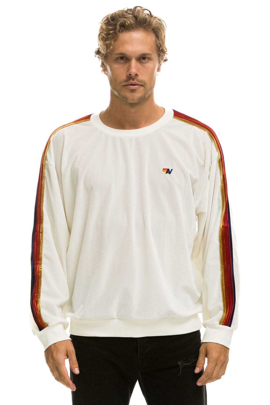 CLASSIC VELVET RELAXED SWEATSHIRT - VINTAGE WHITE Sweatshirt Aviator Nation