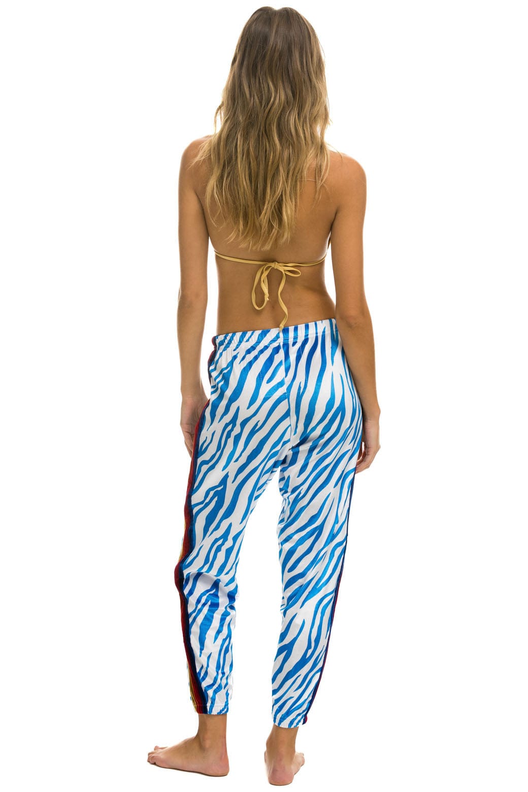 CLASSIC VELVET WOMEN'S SWEATPANTS - BLUE TIGER Womens Sweatpants Aviator Nation