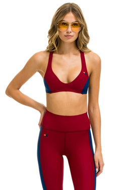 COLOR BLOCK RACER SPORTS BRA - BLAZER Sports Bra Aviator Nation