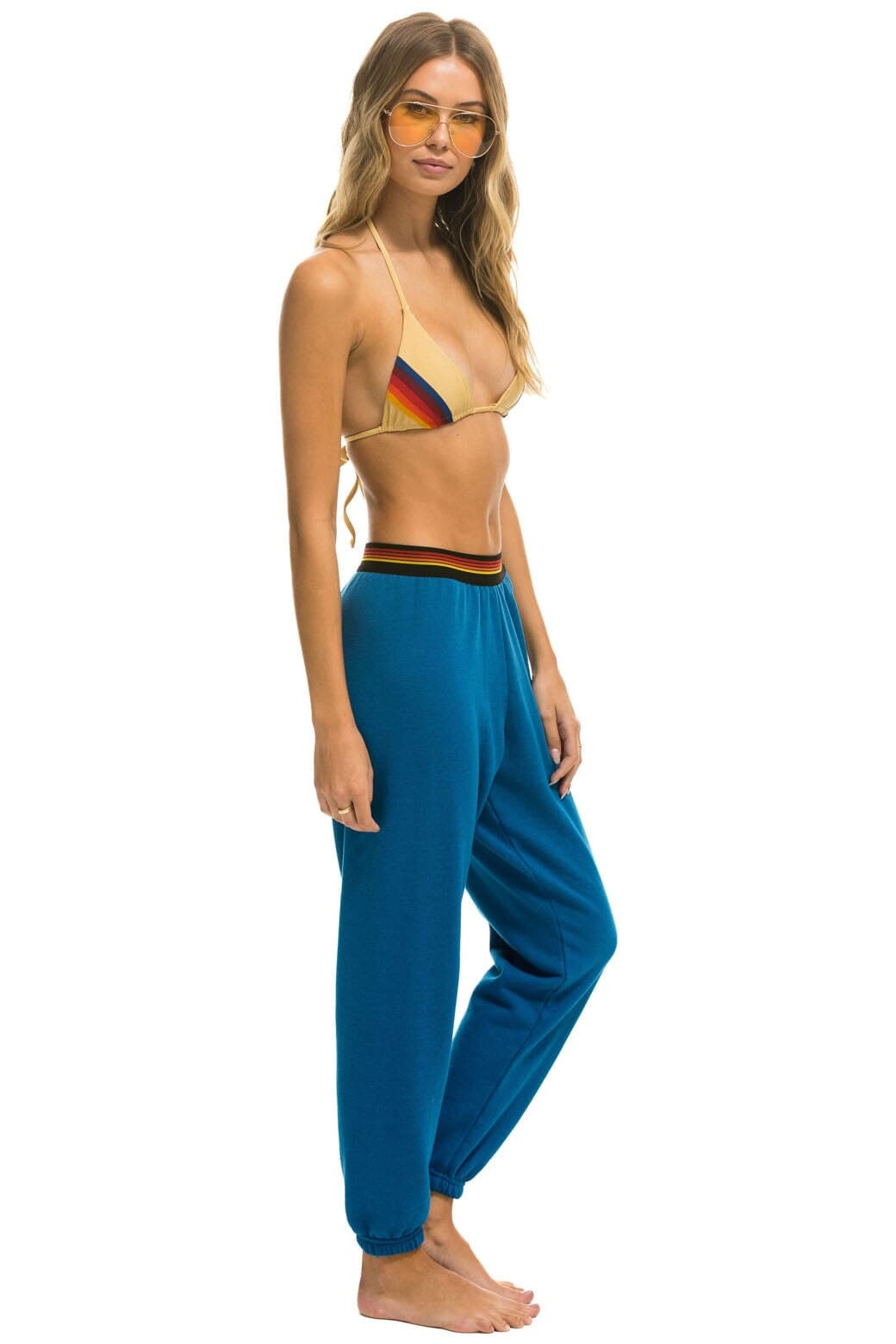 ELASTIC LOGO WOMEN'S SWEATPANTS - CARIBBEAN Women's Sweatpants Aviator Nation