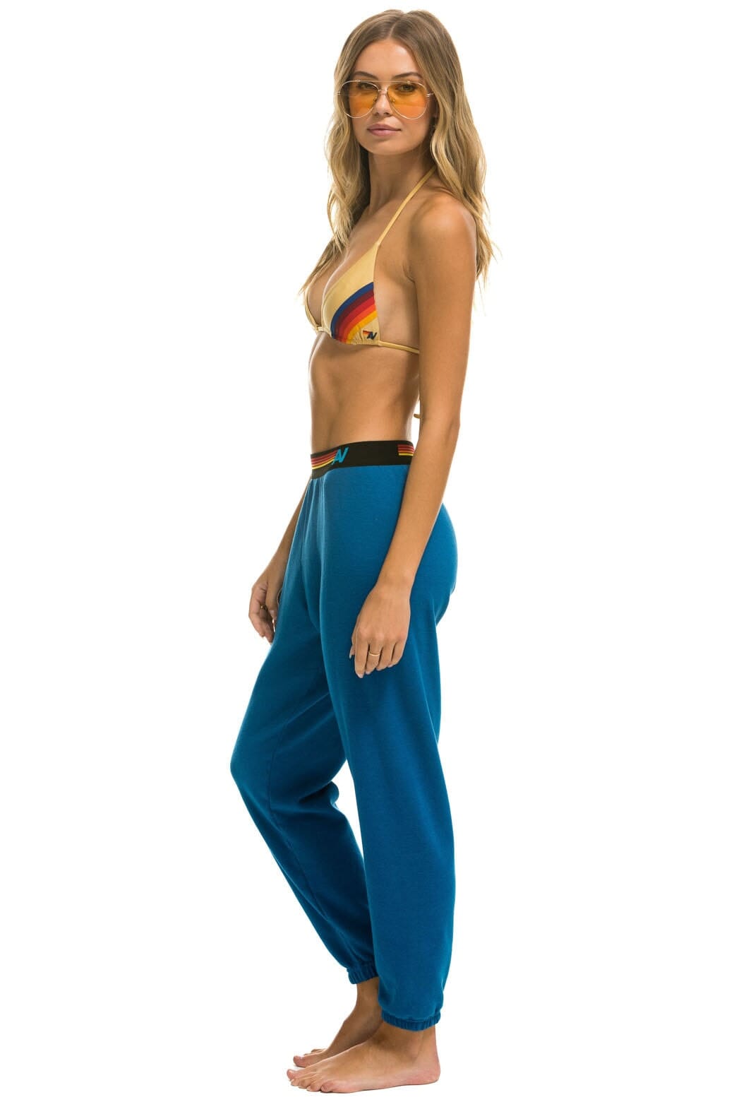 ELASTIC LOGO WOMEN'S SWEATPANTS - CARIBBEAN Women's Sweatpants Aviator Nation