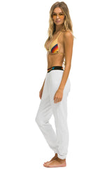 ELASTIC LOGO WOMEN'S SWEATPANTS - WHITE Women's Sweatpants Aviator Nation