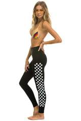 FULL LENGTH HI-RISE WHITE CHECKERBOARD LEGGINGS Leggings Aviator Nation