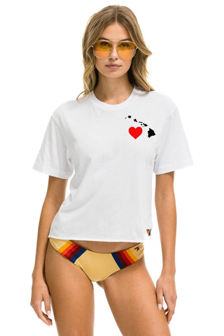 HAWAII RELIEF BOYFRIEND TEE - WHITE Boyfriend Tee Aviator Nation
