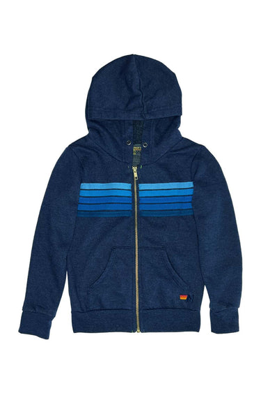 KID'S 5 STRIPE HOODIE - NAVY // BLUE STRIPES Kid's Hoodies Aviator Nation