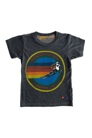 KID'S AVIATOR NATION ASPEN TEE - CHARCOAL Kid's Tee Aviator Nation