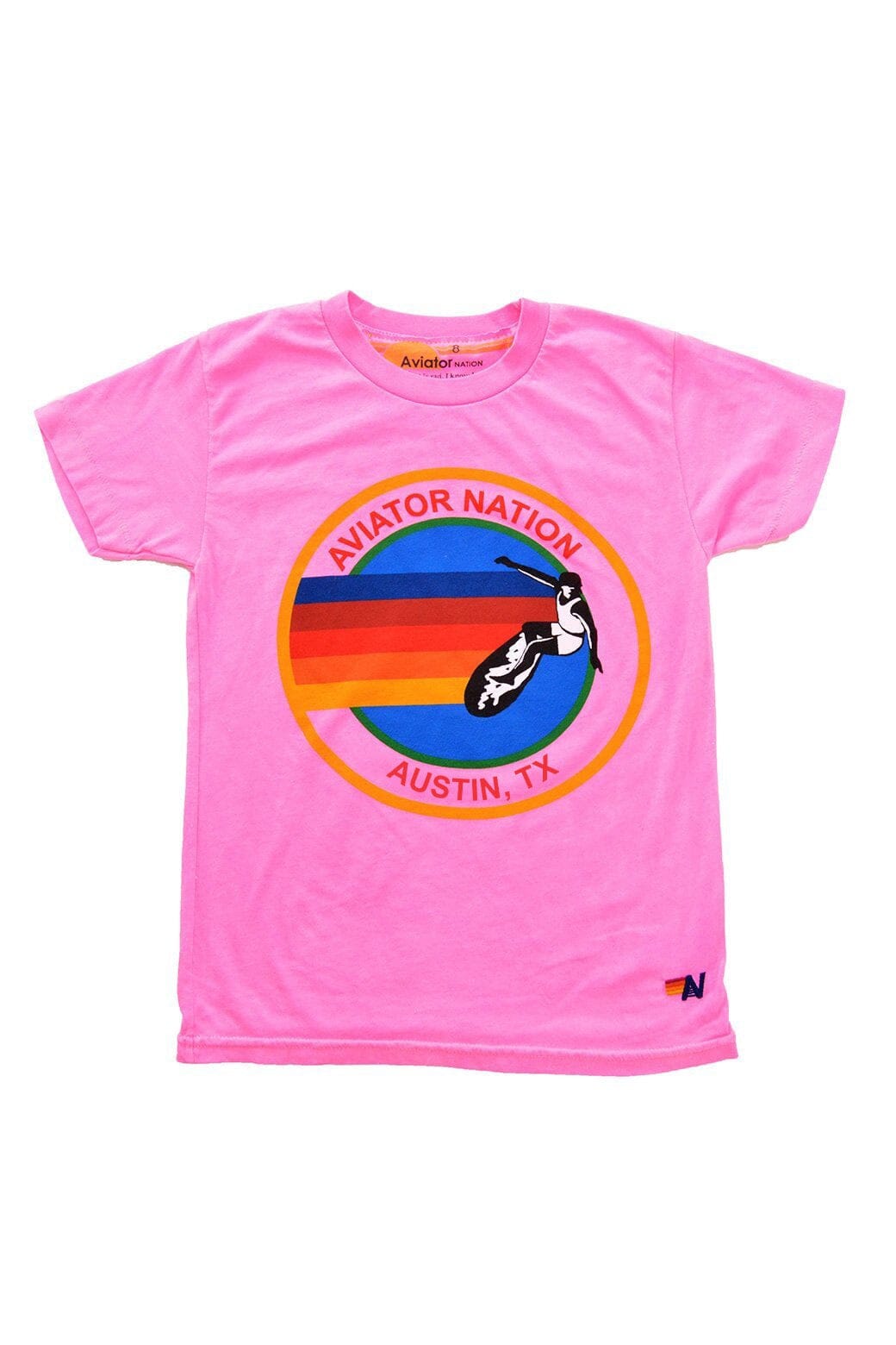 KID'S AVIATOR NATION AUSTIN TEE - NEON PINK Kid's Tee Aviator Nation
