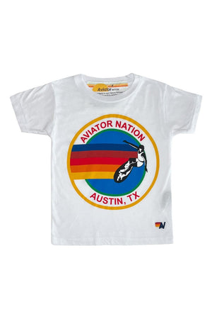 KID'S AVIATOR NATION AUSTIN TEE - WHITE