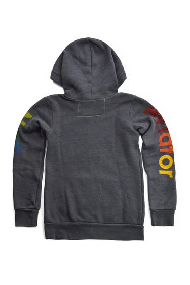 KID'S AVIATOR NATION ZIP HOODIE - VINTAGE CHARCOAL Kid's Hoodies Aviator Nation