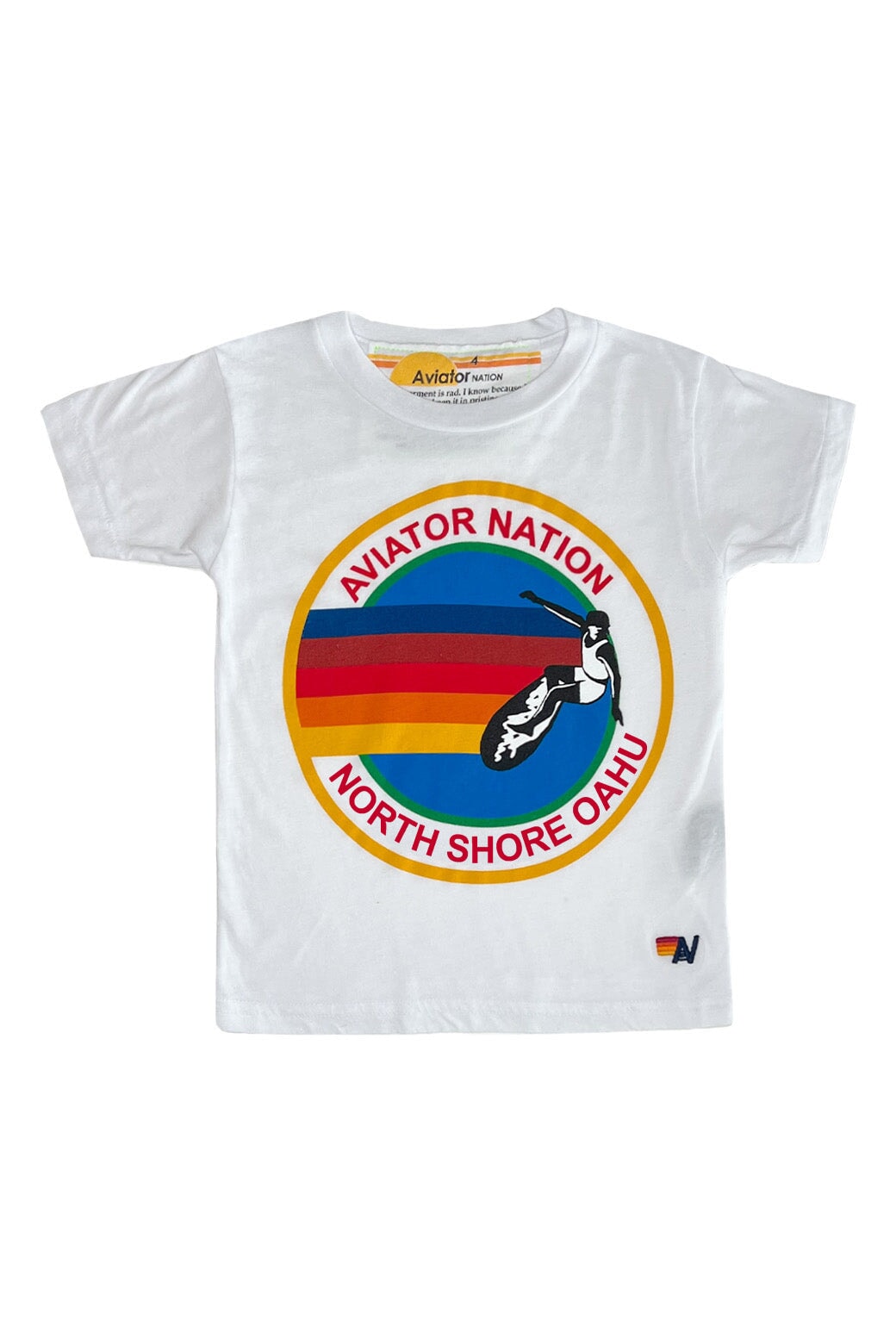 KID'S AVIATOR NATION NORTH SHORE TEE - WHITE Kid's Tee Aviator Nation 