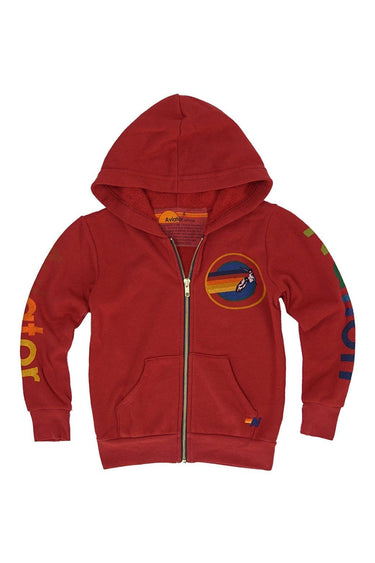 KID'S AVIATOR NATION ZIP HOODIE - RED Kid's Hoodies Aviator Nation