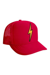 KID'S BOLT VINTAGE TRUCKER HAT Kid's Hat Aviator Nation OS RED