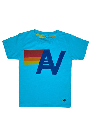 KID'S LOGO TEE - NEON BLUE