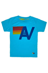 KID'S LOGO TEE - NEON BLUE Kid's Tee Aviator Nation