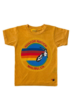 KID'S AVIATOR NATION MALIBU TEE - GOLD