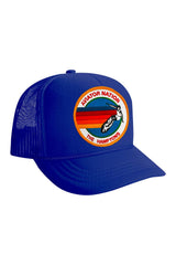KIDS SIGNATURE HAMPTONS VINTAGE FOAM TRUCKER HAT Kid's Hat Aviator Nation OS ROYAL